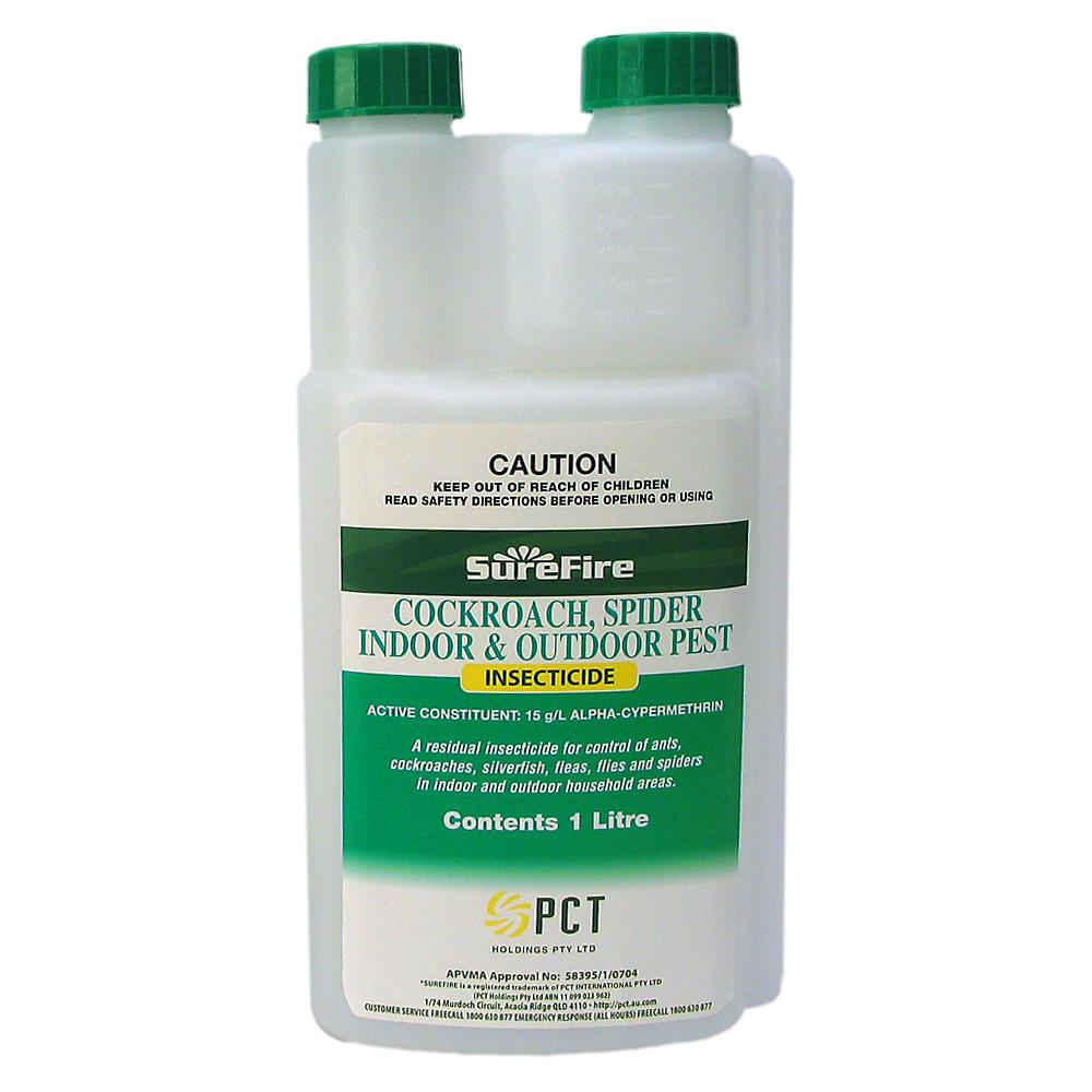 Surefire Cockroach, Spider Indoor & Outdoor Pest Concentrate 1L